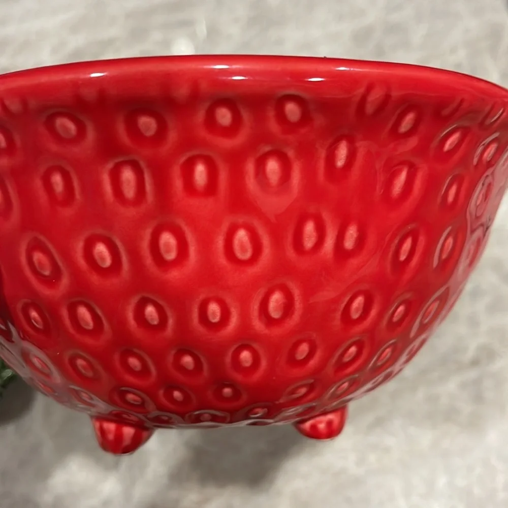 Vintage Sur La Table Strawberry Bowl/Strainer with Plate. NWOT
